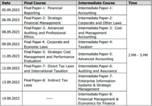 Mock Test Paper Series: CA Intermediate Dec 2023