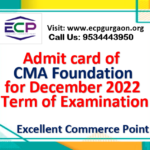 CMA FOUNDATION ADMIT CARD