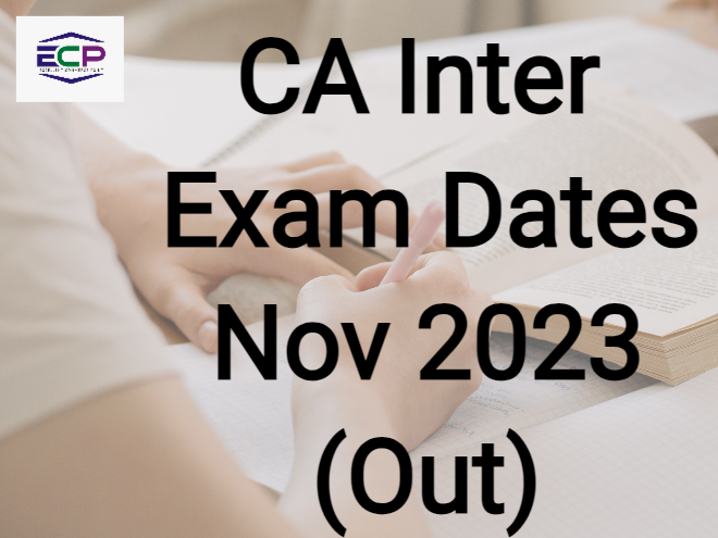 CA Inter Exam Dates