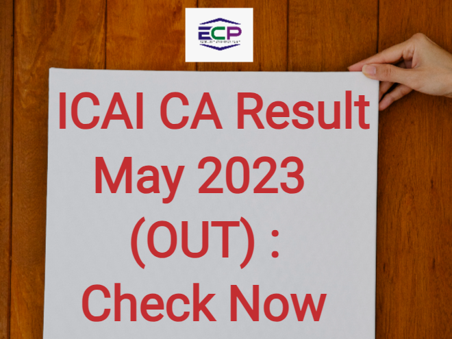 ICAI CA Result May 2023