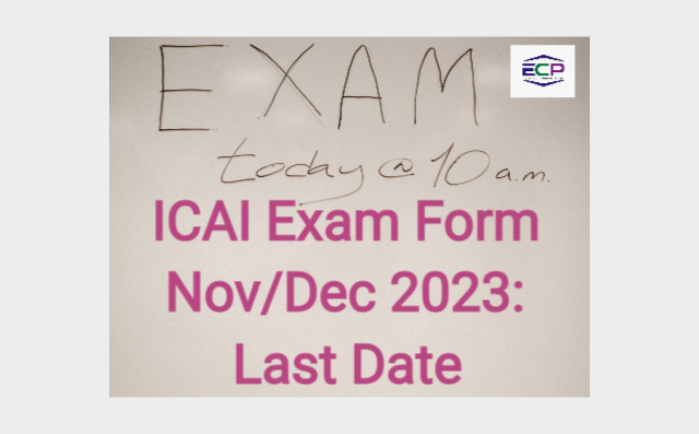 ICAI Exam Form Nov/Dec
