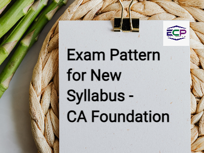 Exam Pattern for New Syllabus - CA Foundation