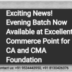 Evening Batch Now Available at ECP for CA and CMA Foundation