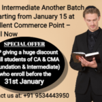 CMA Intermediate Batch Is Starting On January 15th - Enroll Now