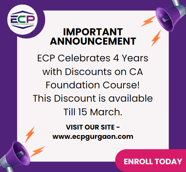 ECP Celebrates 4 Years with Discounts on CA Foundation Course!